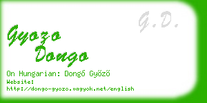 gyozo dongo business card